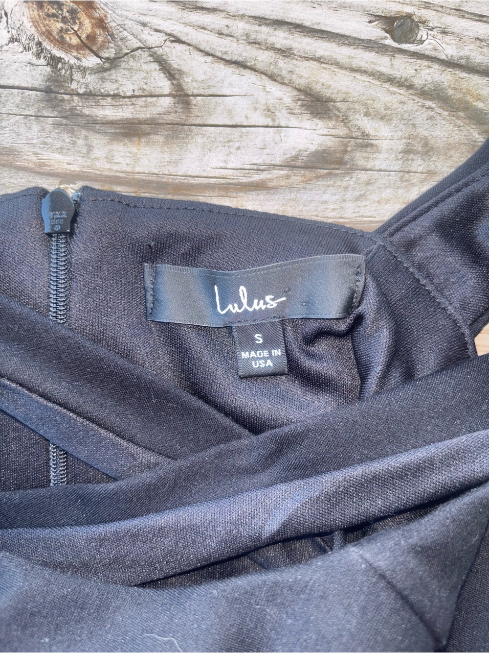 Lulus Black Slit Midi Cocktail Dress | Size Small | Square Neck Bodycon - Picture 3 of 4